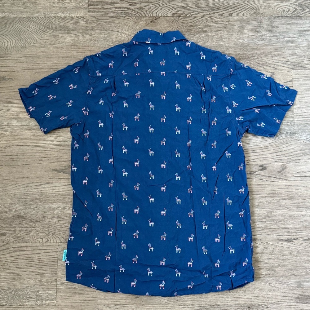 Tipsy Elves Neon Pinata Hawaiian Shirt - Size M - Navy Blue - NWOT - Picture 6 of 12